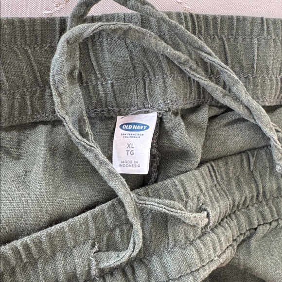 Old Navy linen-blend wide-leg pants in olive green NWT Size XL SP17 - Picture 7 of 11